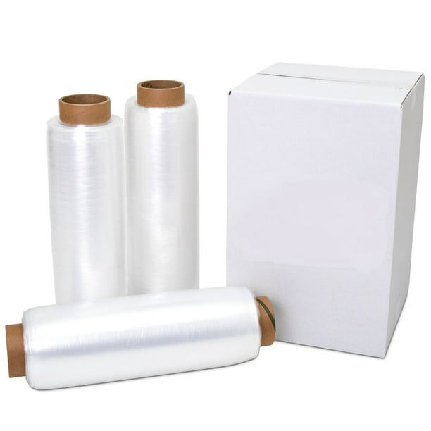 Hand Stretch Wrap Plastic Film Choose Your Roll & Size Free Dispenser 